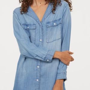 H&M Long Lyocell Denim Shirt